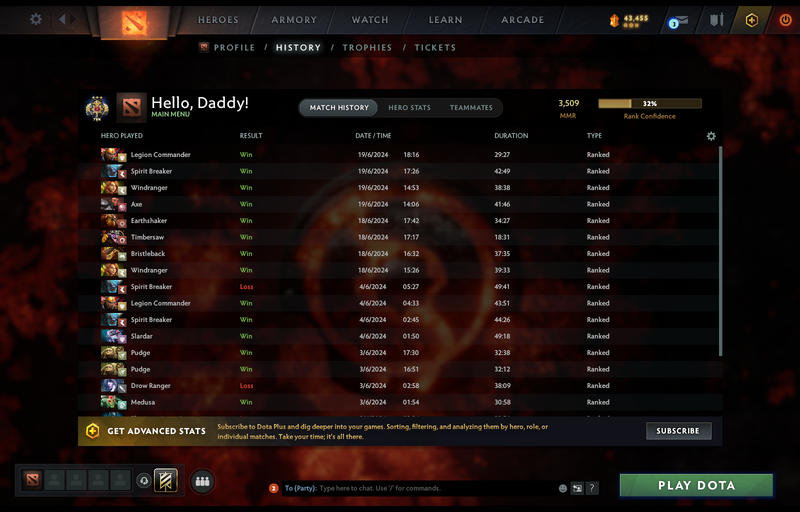 Legend III | MMR: 3509 - Behavior: 10210 - Communication: 9168