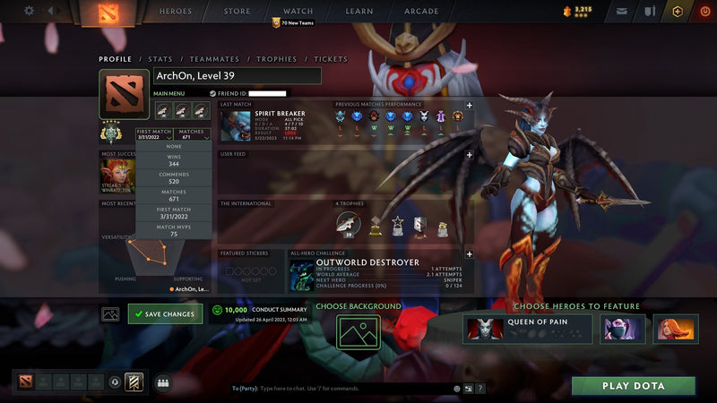 Archon V | MMR: 2813 - Behavior: 10000