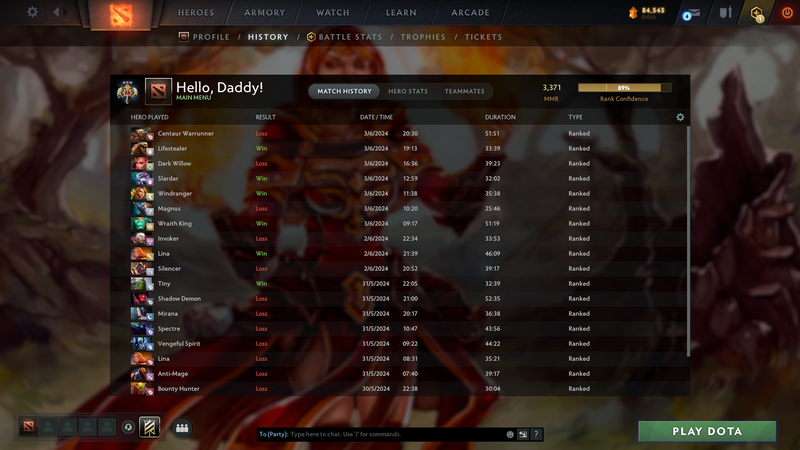 Legend III | MMR: 3371 - Behavior: 11935 - Communication: 11796