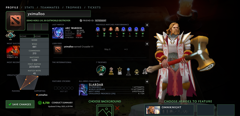 Crusader V | MMR: 2207 - Behavior: 8750