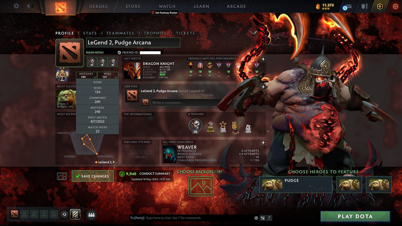 Legend II | MMR: 3297 - Behavior: 9940