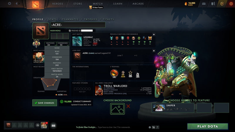 Legend IV | MMR: 3475 - Behavior: 10000