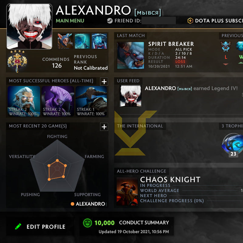 Legend IV | MMR: 3520 - Behavior: 10000