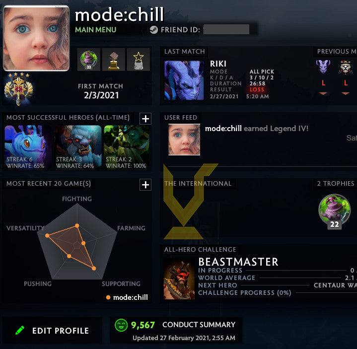 Legend IV  | MMR : 3150 - Behavior : 9379