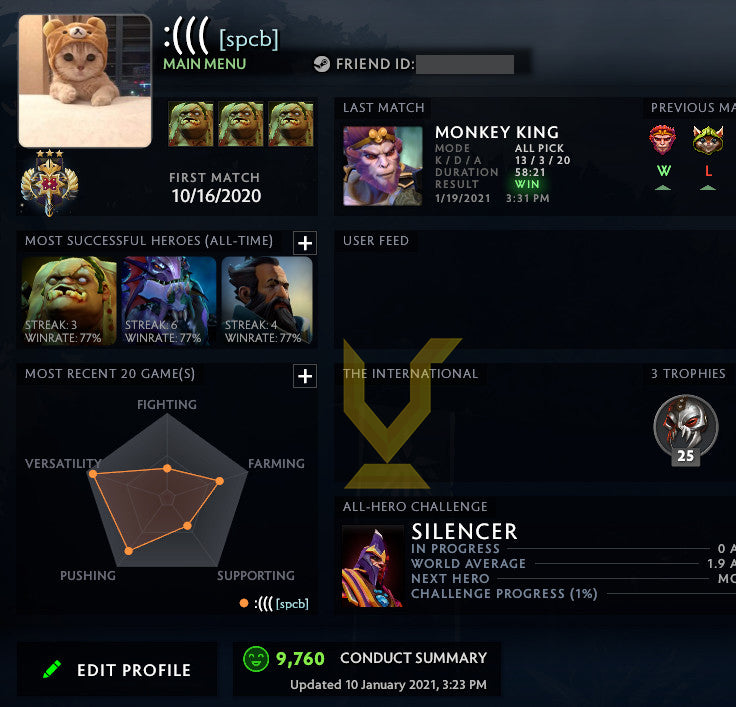 Legend III | MMR : 3320 - Behavior : 9760