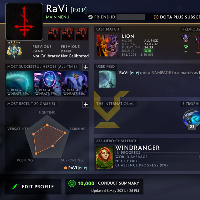 Archon V | MMR: 2940 - Behavior: 10000