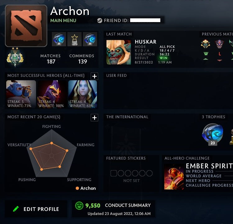 Archonte II | MMR : 2620 - Comportement : 9550 