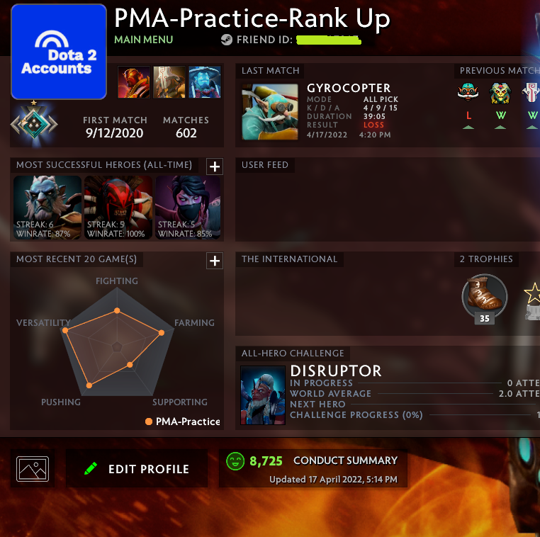 Crusader I | MMR: 1640 - Behavior: 8725