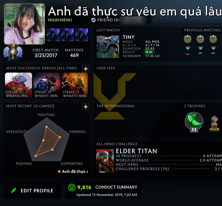 Divine IV | MMR: 5360 - Behavior: 9816