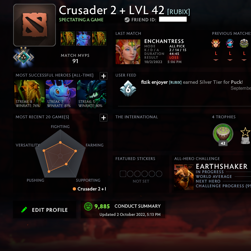 Crusader II | MMR: 1680 - Behavior: 9885