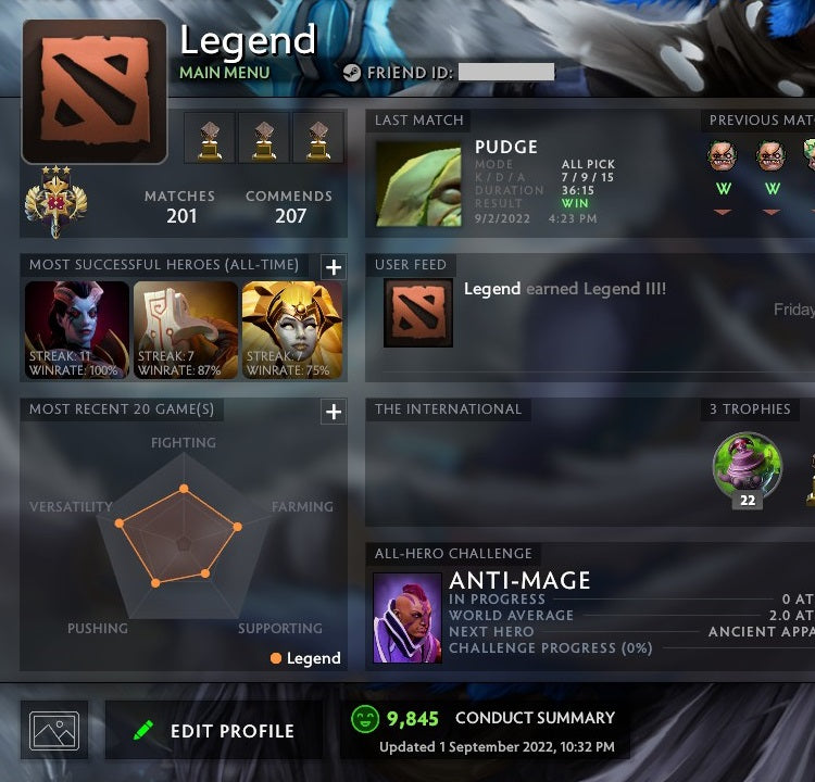 Legend III | MMR: 3530 - Behavior: 9845