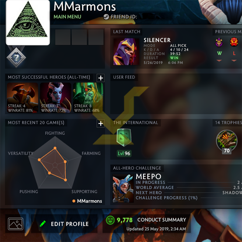 Not Calibrated | MMR: TBD - Behavior : 9778