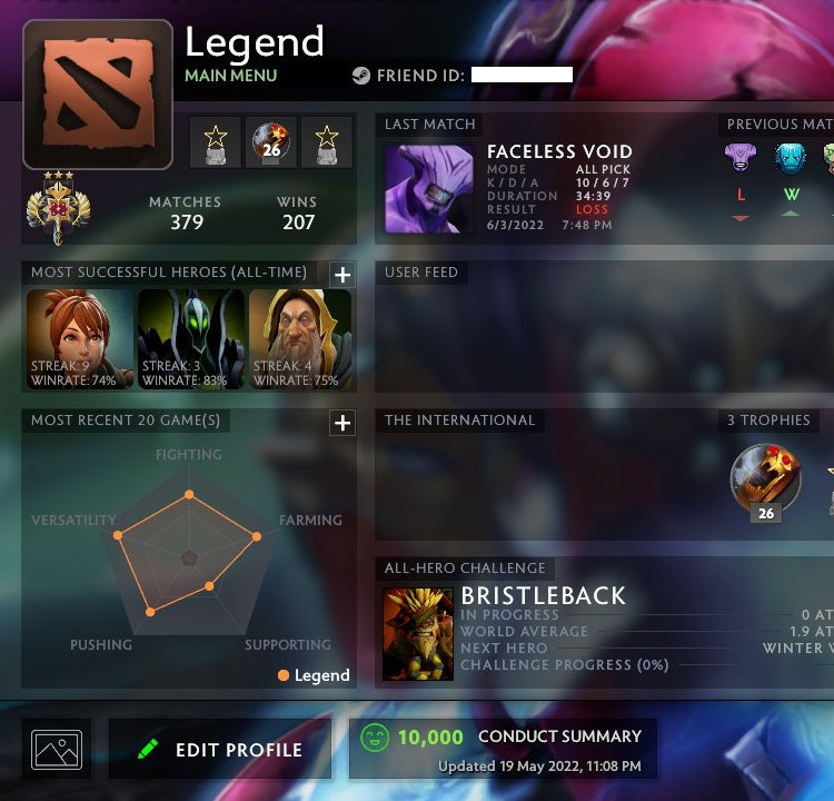 Legend III | MMR: 3330 - Behavior: 10000