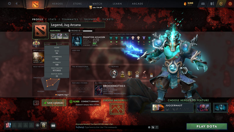 Legend III | MMR: 3400 - Behavior: 9950