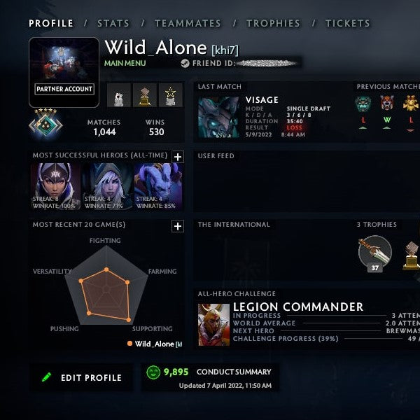 Crusader V | MMR: 2290 - Behavior: 9895