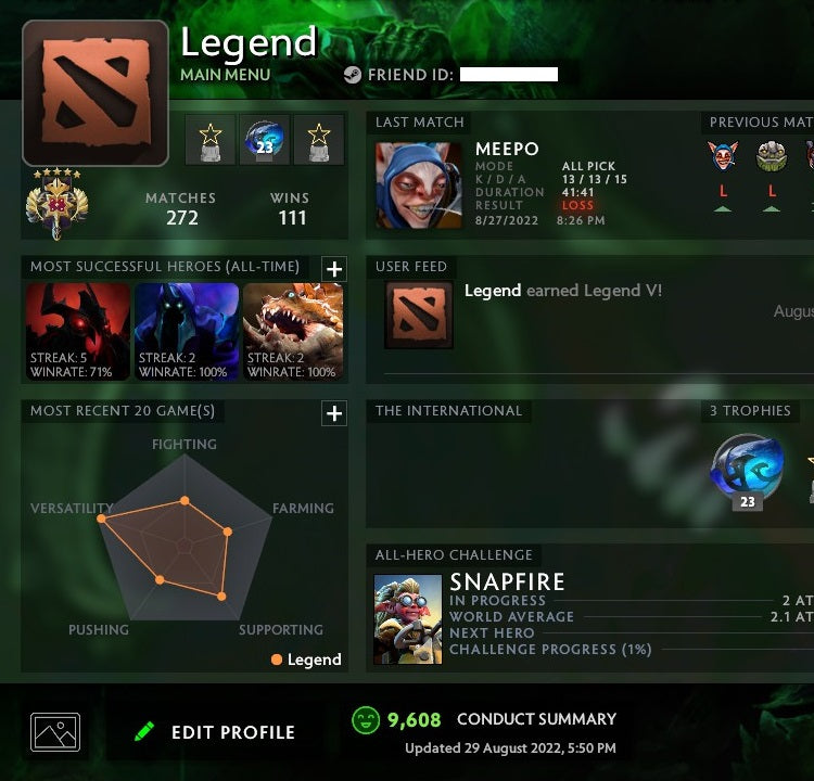 Legend V | MMR: 3740 - Behavior: 9608