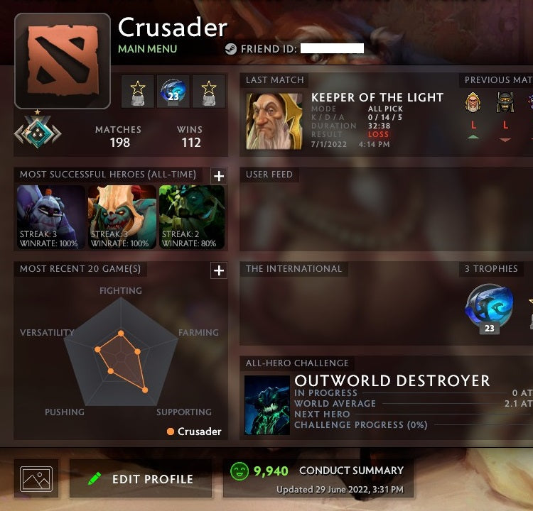 Crusader I | MMR: 1630 - Behavior: 9940