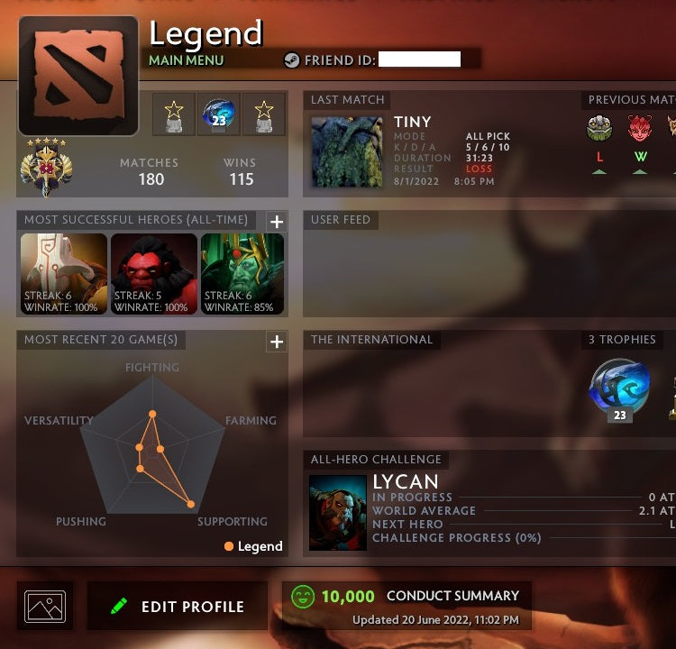 Legend V | MMR: 3770 - Behavior: 10000